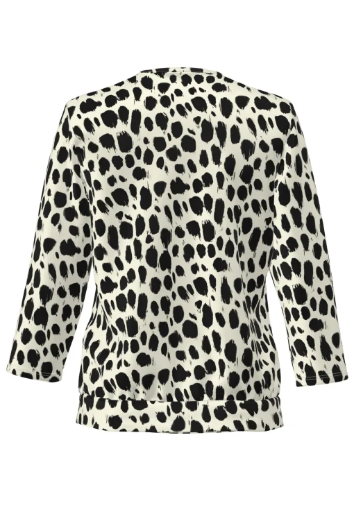 Blusenshirt mit zweifarbigem Animalprint