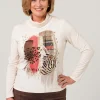 Langarmshirt mit lockerem Rollkragen