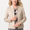 Leichtjacke aus pflegeleichtem Stretchlederimitat