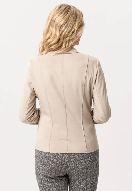 Leichtjacke aus pflegeleichtem Stretchlederimitat