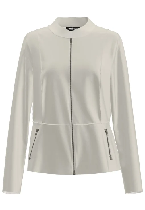 Leichtjacke aus pflegeleichtem Stretchlederimitat