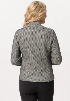 Leichtjacke mit stilvollen Lederimitat-Streifen