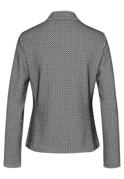 Leichtjacke mit stilvollen Lederimitat-Streifen