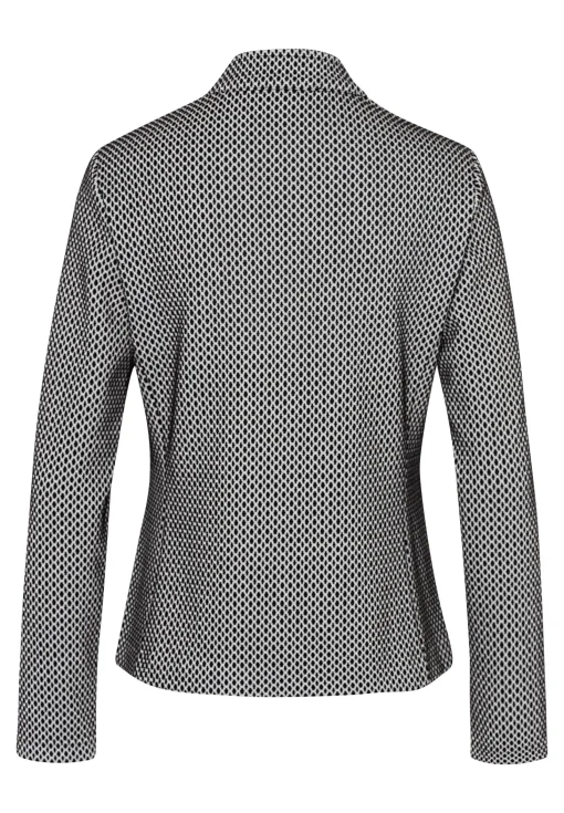 Leichtjacke mit stilvollen Lederimitat-Streifen