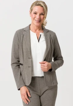 Leichtjacke mit zweifarbigem Fischgratmuster