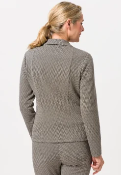 Leichtjacke mit zweifarbigem Fischgratmuster