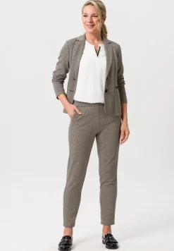 Leichtjacke mit zweifarbigem Fischgratmuster