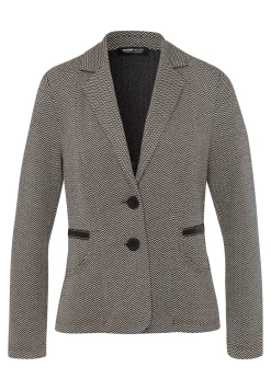 Leichtjacke mit zweifarbigem Fischgratmuster