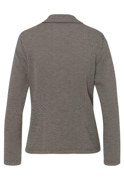 Leichtjacke mit zweifarbigem Fischgratmuster