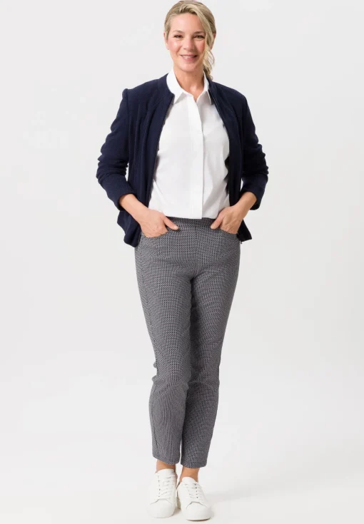 Longbluse mit verdeckter Knopfleiste