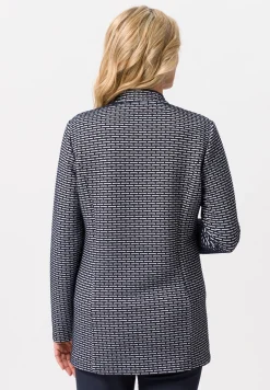 Longjacke mit dekorativ betonten Kanten
