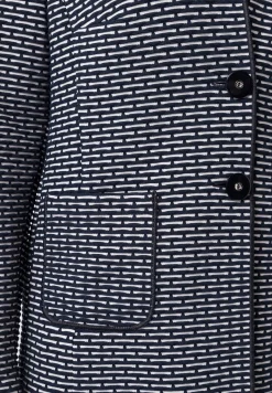 Longjacke mit dekorativ betonten Kanten