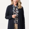 Longjacke mit femininem Kragen