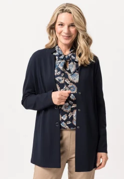 Longjacke mit femininem Kragen