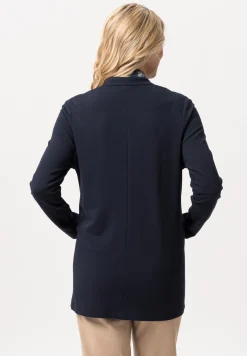 Longjacke mit femininem Kragen