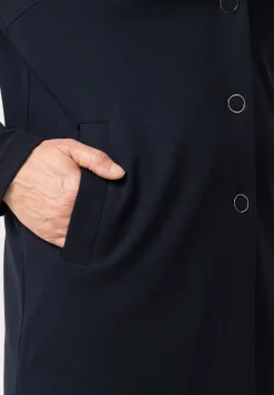 Longjacke mit femininem Kragen