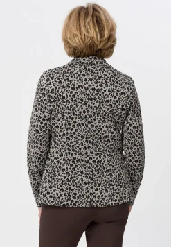 Revers Blazer im Animaldessin