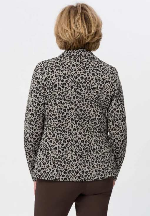 Revers Blazer im Animaldessin