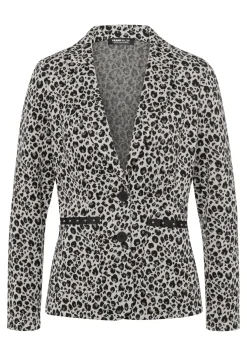 Revers Blazer im Animaldessin