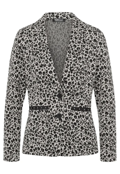 Revers Blazer im Animaldessin