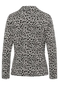 Revers Blazer im Animaldessin