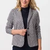 Reversblazer mit auffälligem Print