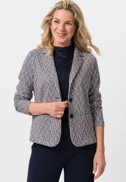 Reversblazer mit auffälligem Print