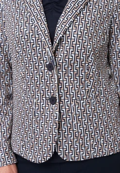 Reversblazer mit auffälligem Print
