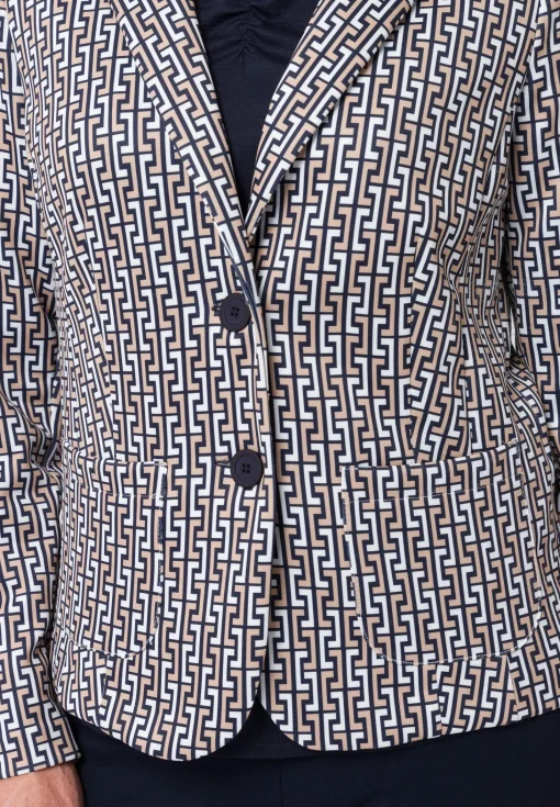 Reversblazer mit auffälligem Print