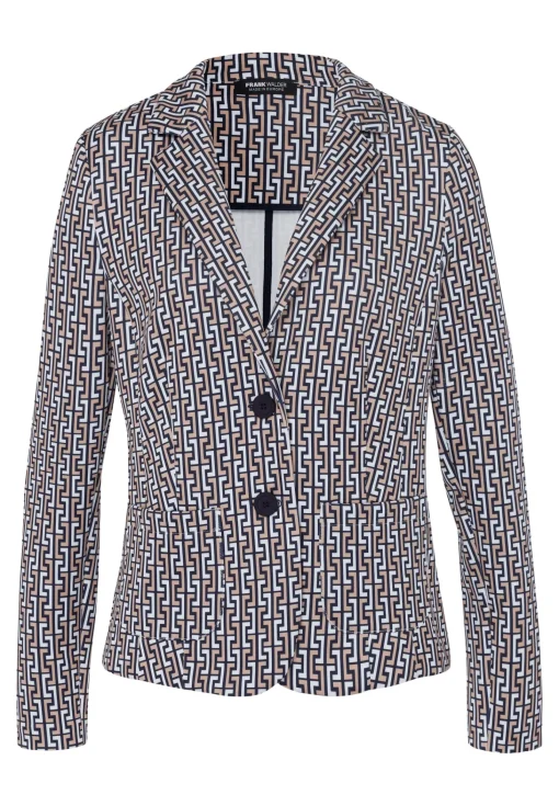 Reversblazer mit auffälligem Print