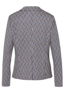 Reversblazer mit auffälligem Print