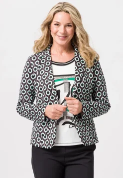 Reversblazer mit Print in Kreisoptik