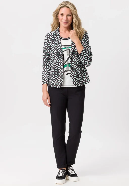 Reversblazer mit Print in Kreisoptik