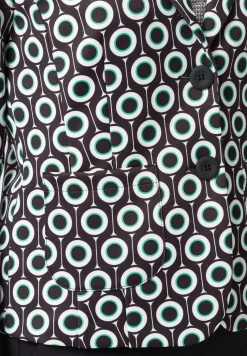 Reversblazer mit Print in Kreisoptik