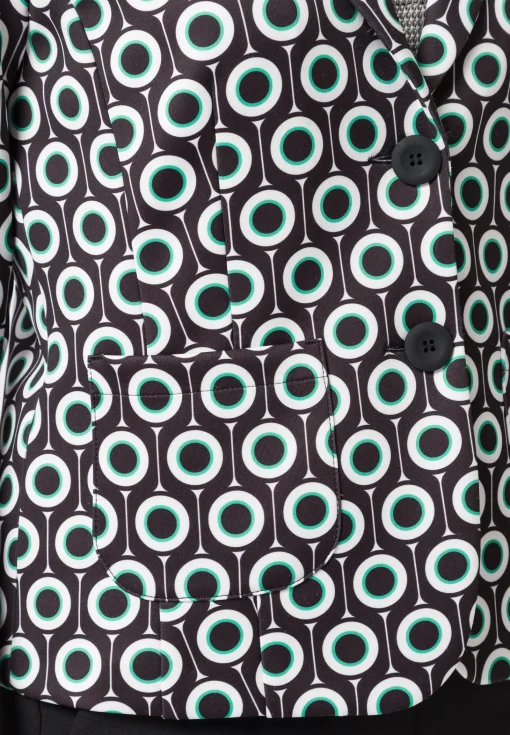 Reversblazer mit Print in Kreisoptik