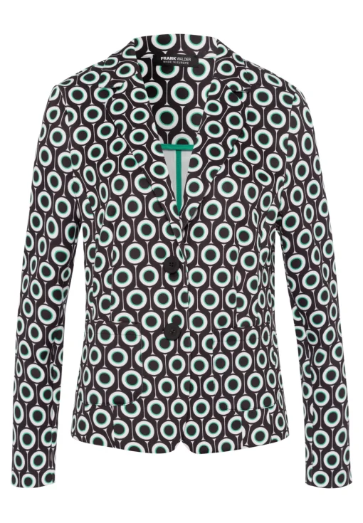 Reversblazer mit Print in Kreisoptik