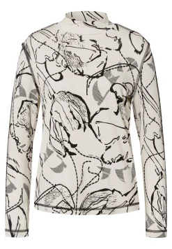 Rollkragenshirt mit Alloverprint
