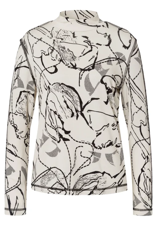 Rollkragenshirt mit Alloverprint