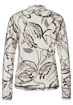 Rollkragenshirt mit Alloverprint