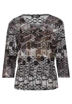 Shirt aus softem Materialmix