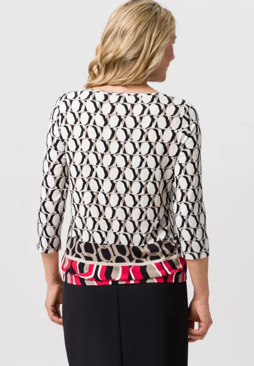 Shirt mit charmantem Panneaux-Print