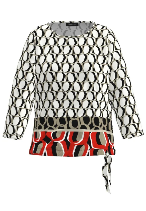Shirt mit charmantem Panneaux-Print