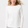 Shirt mit elegantem U-Boot-Ausschnitt