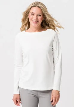 Shirt mit elegantem U-Boot-Ausschnitt