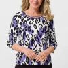 Shirt mit farblich abgestimmten Strickbündchen