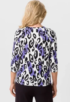 Shirt mit farblich abgestimmten Strickbündchen