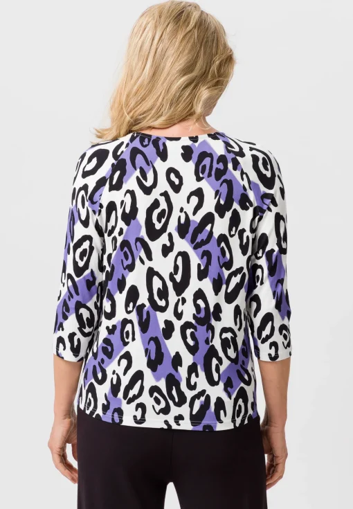 Shirt mit farblich abgestimmten Strickbündchen