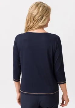 Shirt mit hohem Rundhalsausschnitt