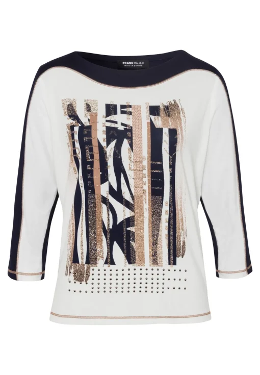 Shirt mit hohem Rundhalsausschnitt