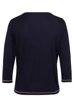 Shirt mit hohem Rundhalsausschnitt